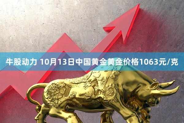 牛股动力 10月13日中国黄金黄金价格1063元/克