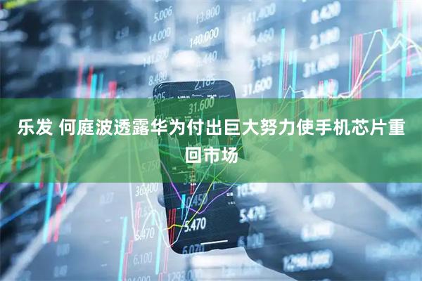 乐发 何庭波透露华为付出巨大努力使手机芯片重回市场